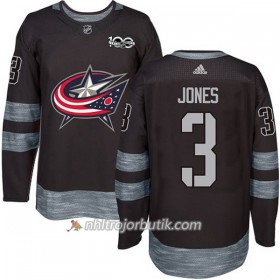 Män Ishockey Blue Jackets Tröja Seth Jones 3 1917-2017 100th Anniversary Adidas Svart Authentic